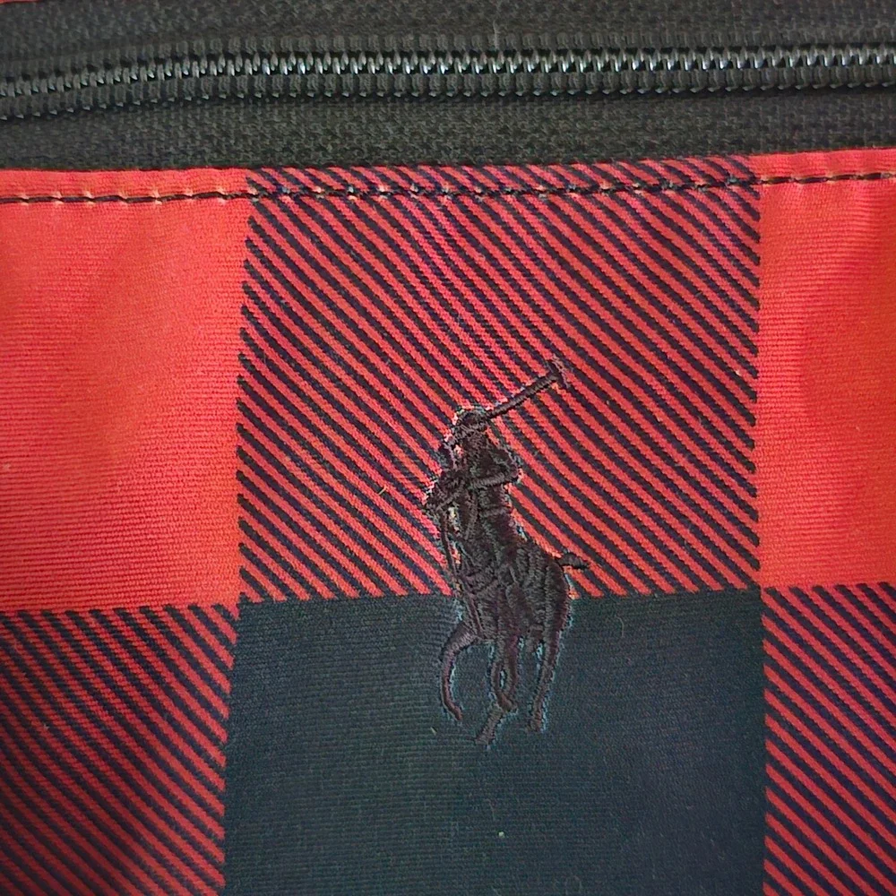 Polo Ralph Lauren‎ Buffalo Plaid Duffel Red Black Recycled REPREVE 405807135001